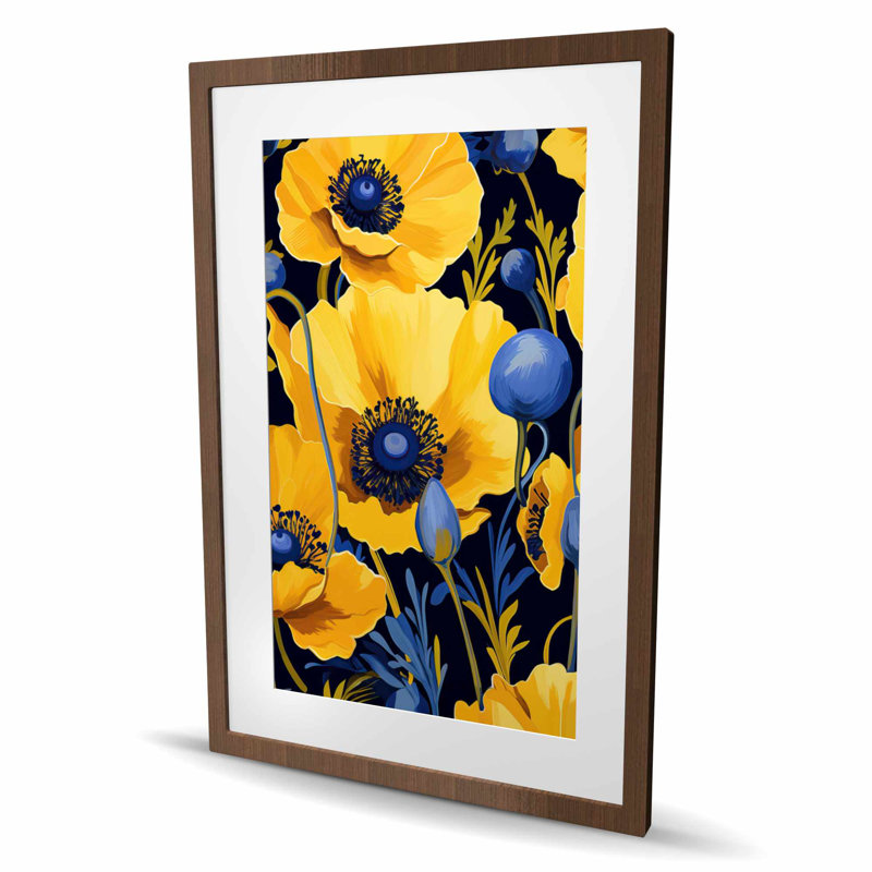 Jaune et bleu | Décor de bureau jaune mat