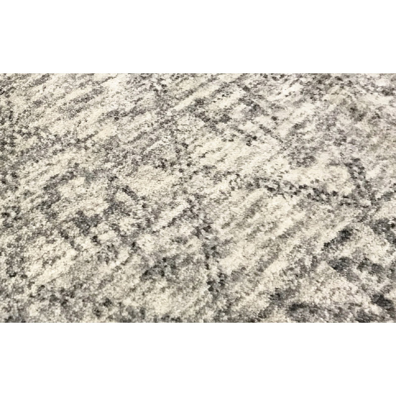 One-of-a-Kind Moroccan Geometric Hand-Knotted 12' x 15' Wool Ivory Area Rug, Rectangle 6' x 9'