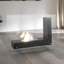 Towslee Metro Lane 80 cm W Black Bio-Ethanol Fireplace with 6.7 BTU
