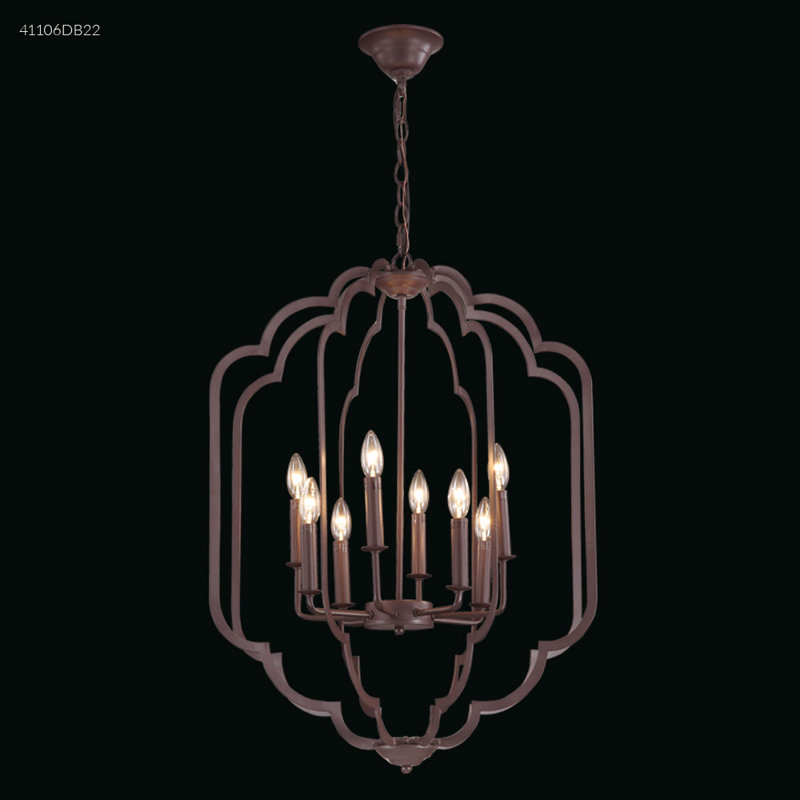 Lustre géométrique à intensité variable 8 lumières Lantern