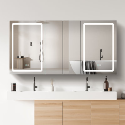 Armoire à pharmacie sans cadre avec miroir et 6 tablettes réglables H 29,5 po Klegman