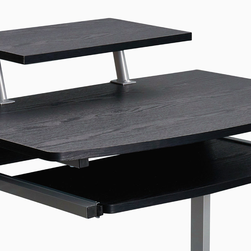 Techni Mobili Compact Computer Cart With Storage, Espresso