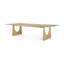 Geometric 123.5'' Solid Wood Rectangle Conference Table