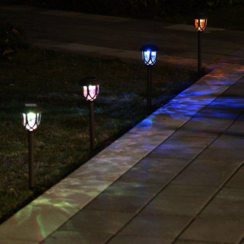 4'' Solar Powered Integrated LED Outdoor Floor Lamp