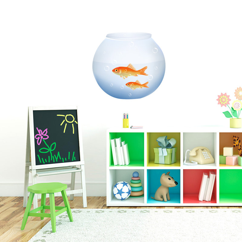 Adhésif décoratif poisson, H 17 po x l 18 po