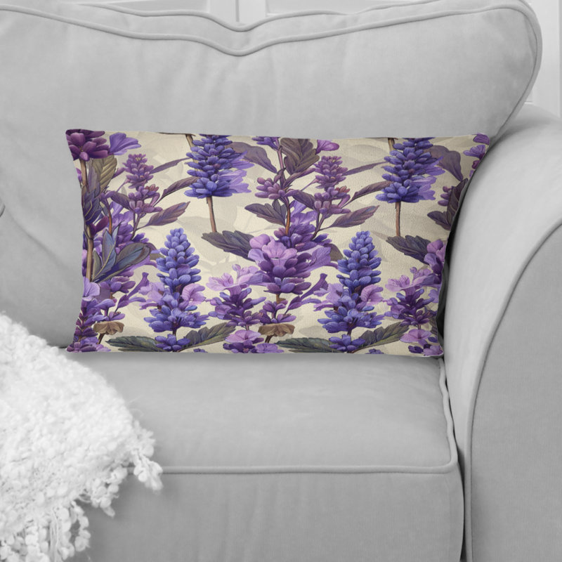 Lavande Fields II - Coussin lombaire moderne