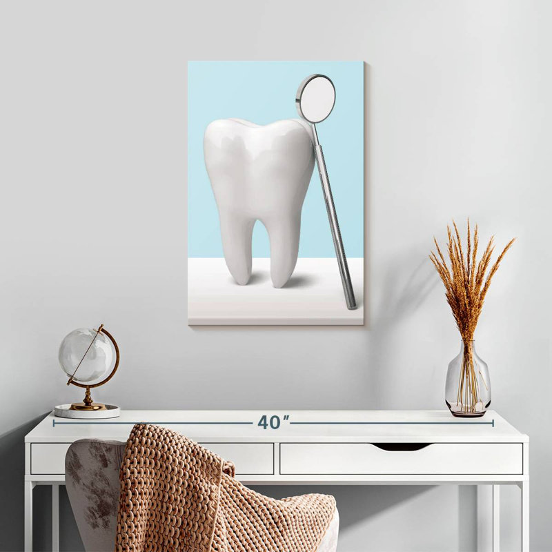 Alcaraz Dentist Mirror And Tooth, 24" H x 16" W