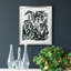 Encre Jungle IV, toile encadrée de qualité supérieure - prête à être accrochée-293974681-293974683