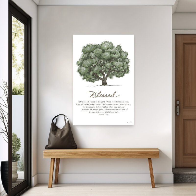 «Blessed Abstract Contemporary Tree Art», paysage, H 60 po x l 40 po