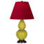 Small Double Gourd Accent Lamp - Sangria, Deep Patina Bronze - Lavender, Plum Shade-583633532-584545645