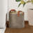 Laityn Pandan Chevron Storage Baskets with Leather Handle (Set of 2)