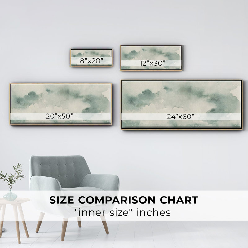 Ocean Impression III- Framed Canvas, 24" H x 60" W