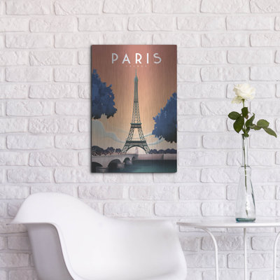  «Paris-France» par l'Arctique, art mural en métal