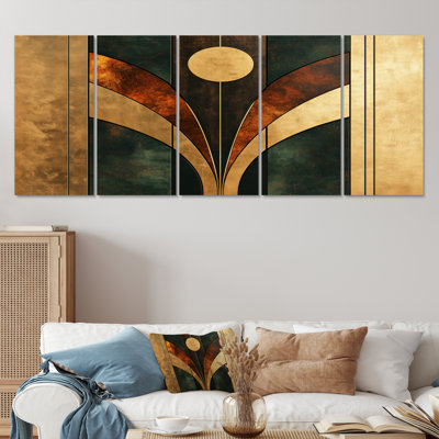 Nyauna - Art mural abstrait art déco - Art mural moderne sur toile
