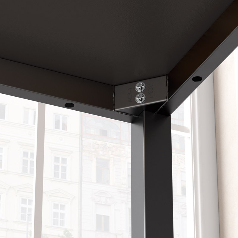 Bureau Rockett, H 29,5 po x l 63 po x P 23,6 po, Noir / noir