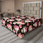 Rose, vert laurier, noir / floral