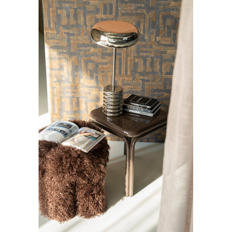 Accent Stool Upholstered Accent Stool, Beige