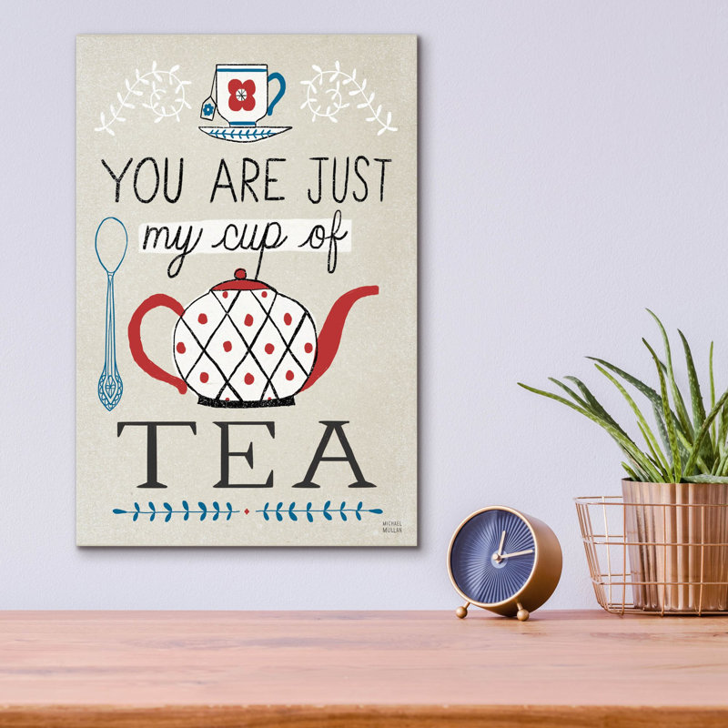«Cup Of Tea» par Michael Mullan, art mural en verre acrylique, H 16 po x l 12 po x P 0,13 po