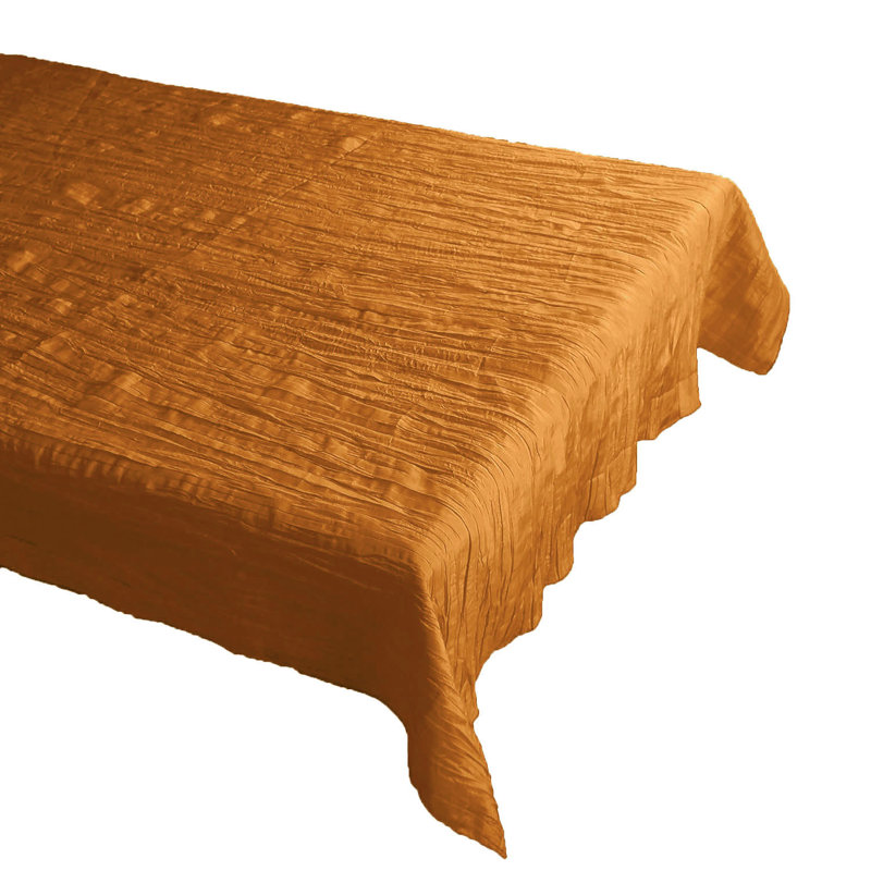 Crushed Crinkle Tablecloth, 58" x 84", Orange