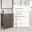 Meuble-lavabo simple 36 po avec comptoir Hampton