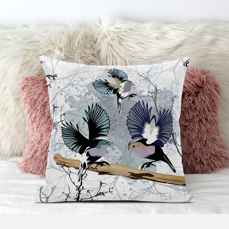 Coussin 20 x 20, Imprimé animal blanc / gris / noir