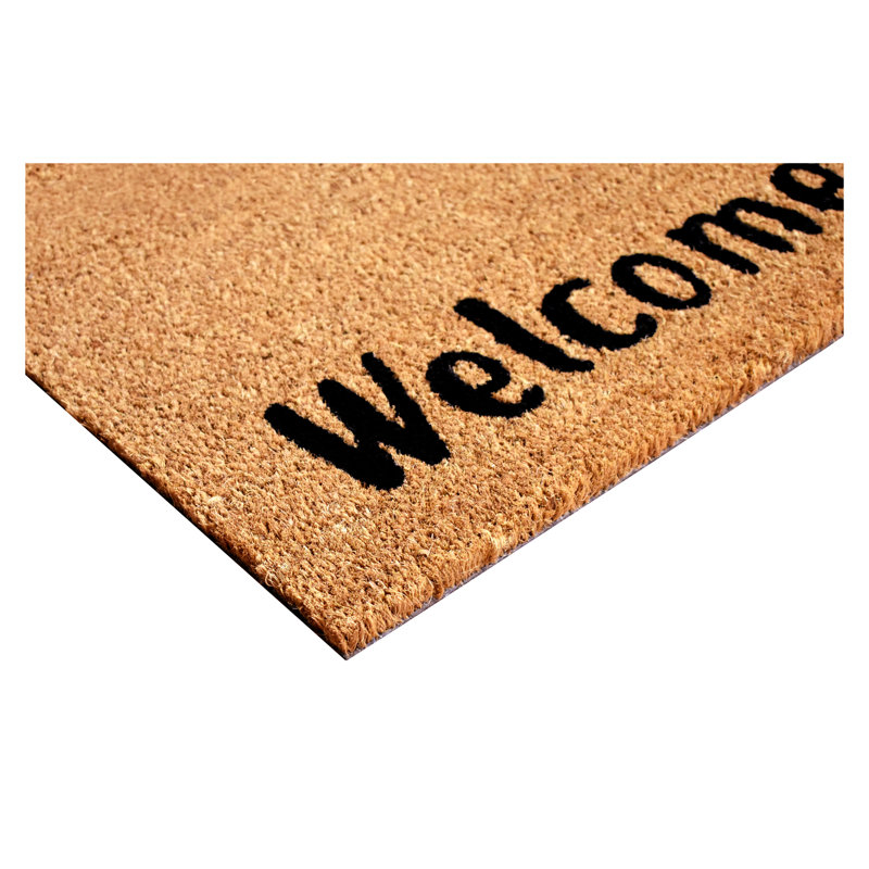 Tapis de porte d'extérieur antidérapant Acevevo Kitty Korner 29 po x 17 po