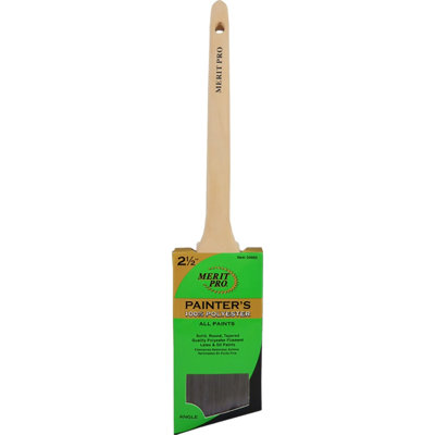 Merit Pro 00080 2-1/2" Painters Professional Angle Rat Tail Brush-1PK