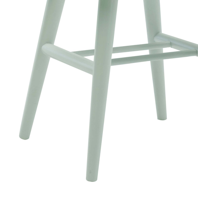 Alvie Solid Wood Cross Back Side Chair, Soft Mint