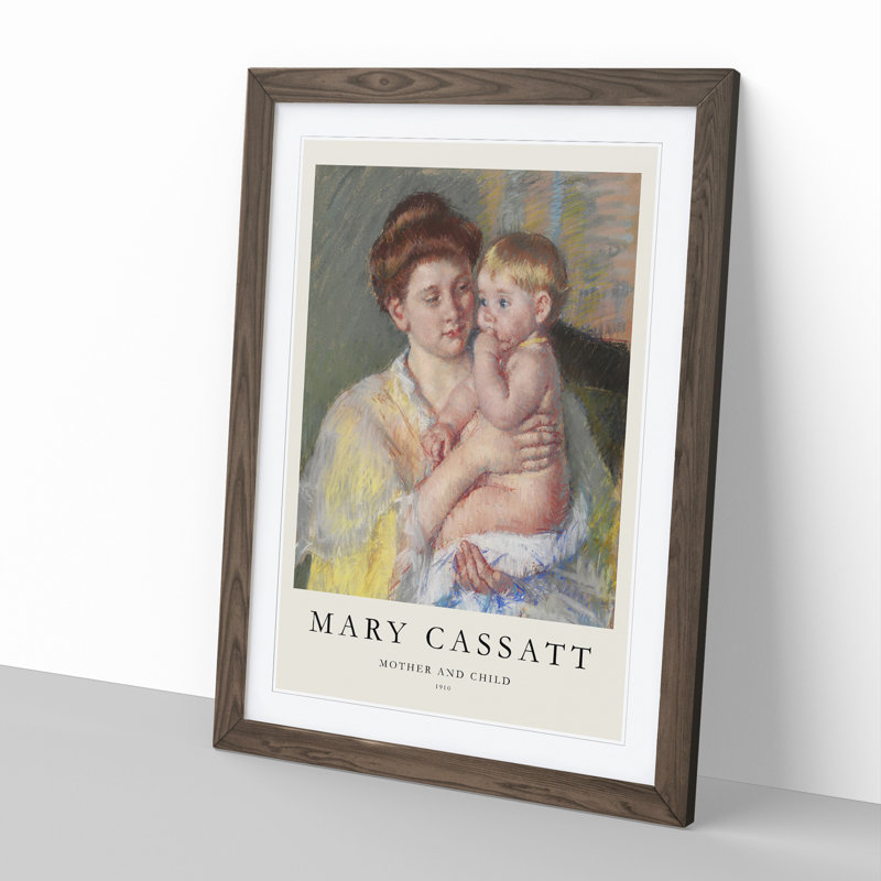 Mother and Child Vol.4 Print by Mary Cassatt - Picture Frame Painting, 36cm H x 27cm W x 2cm D