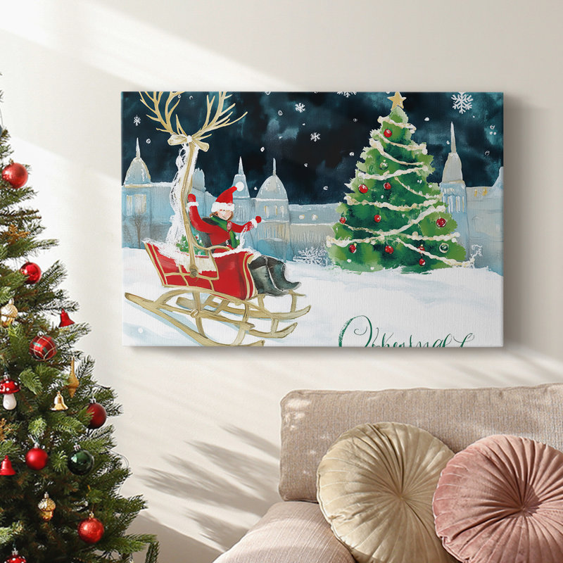 Christmas Holiday Arts - Toile tendue avec châssis XMA171582, H 12 po x l 18 po