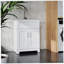 Meuble-lavabo simple 24 po avec plateau en acier Ticha