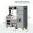 Wooden Play Kitchen & Accessories Set, Preschool Kitchen Set, Modern Kitchen Playset with light