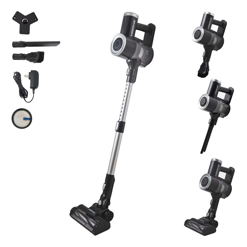 Farberware Cordless Pro Stick Vacuum Cleaner, Powerful Suction With 2 Speeds For Carpet And Hard Floors, Converts To Handheld Vacuum