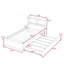Lit plateforme en bois avec lit gigogne et tablettes-923015599-923015586
