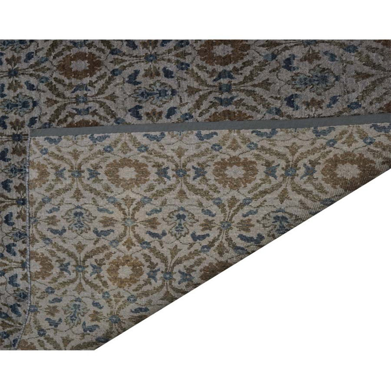 Tapis d'intérieur rectangulaire en laine noué à la main contemporain multicolore, Rectangulaire 8 pi x 10 pi