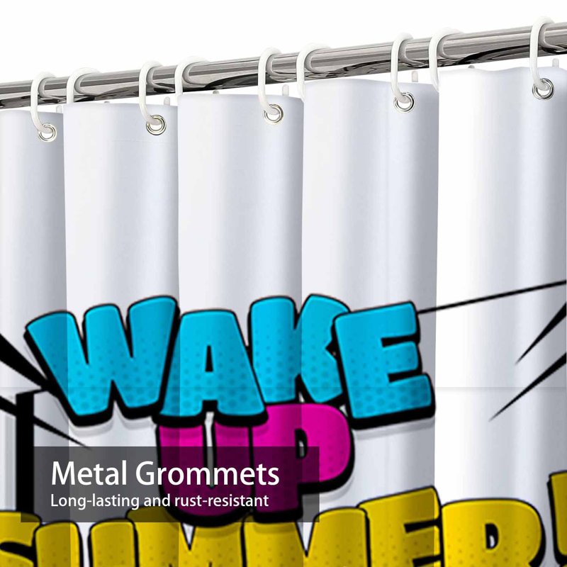 Rideau de douche Pop Art Summer Comic, L 72 po x l 78 po