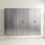 96 po Large armoire de garage D 3 au look gris métallique contemporain - tiroirs et portes, chauffe-eau, 2X bords plus épais, panneau de qualité E0, système de tablettes, structure en métal robuste avec design