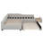 Twin Size L Shaped Bed With Trundle And Drawer, Upholstered Double Twin Size Daybed Frame, Corner Bed Frame