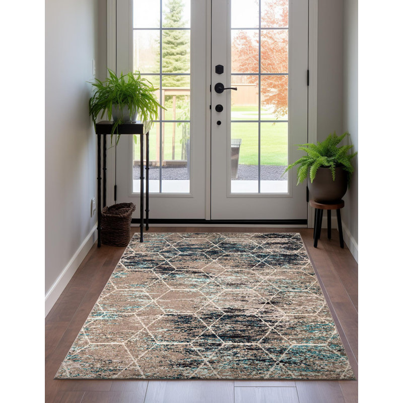 Tapis gris Johnstonville, Rectangle 6 pi 1 po x 9 pi