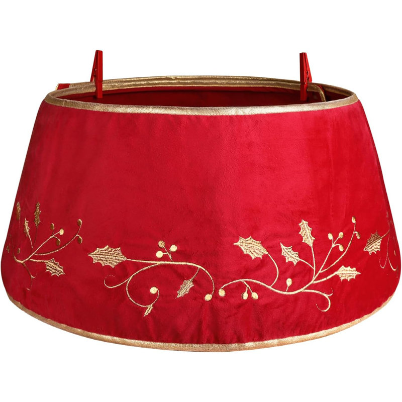 Fausse fourrure de Noël en velours rouge