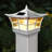 Solar White Pvc Low Voltage Integrated LED Fence Post Cap Light 5 In. X 5 In. with Base Adapter Included