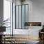 Bellissa 990mm - 1000mm W x 1400mm H Pivot Framed Tub Door with Clear Glass