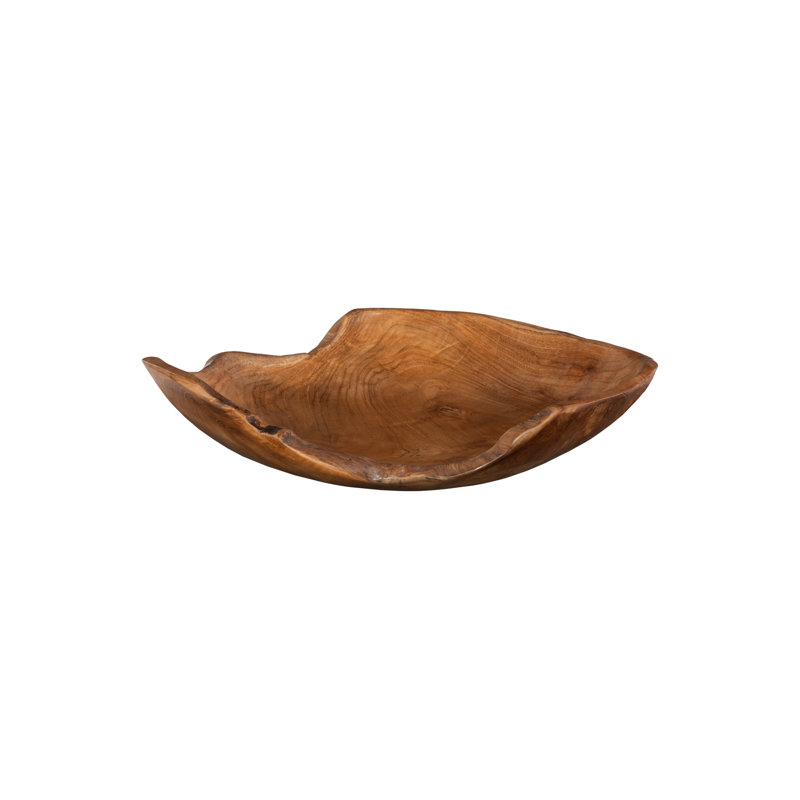 Teak Wood Bowl, Natural
