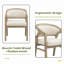 Chaise de salle à manger en bois avec dossier rembourré-2144819352