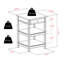 Support d'imprimante noir avec tiroir et tablette ouverte Arrya, H 30,71 po x l 20,87 po x P 20,24 po-1270981885