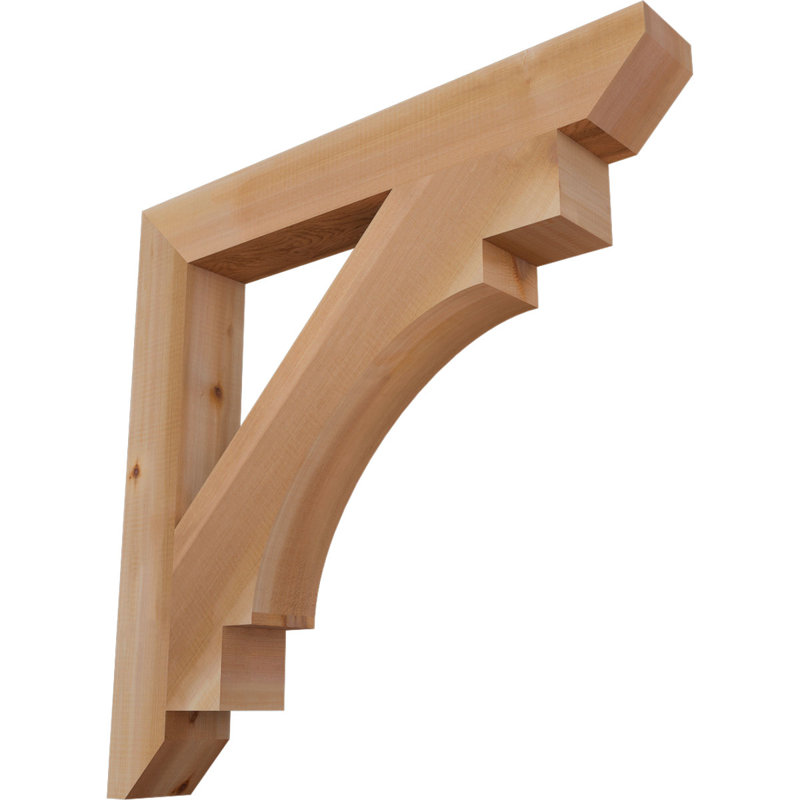 Support en bois / corbeau, Cèdre rouge de l'Ouest (lisse), H 30 po x l 3,5 po x P 30 po
