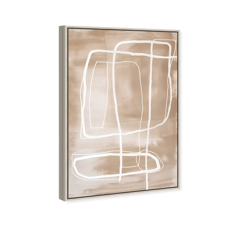 Markings in the Dirt II Canvas Abstract Print by Oliver Gal, Black Frame, 10 x 15, 16"H x 11"W, Silver Frame