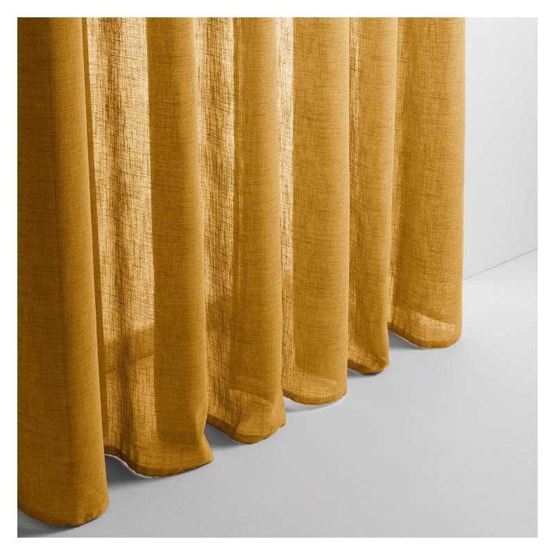Sheer Curtain Single Panel, Ochre, 200cm x 298cm