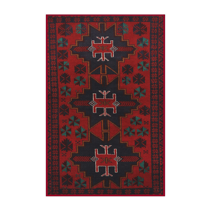 Tapis rouge à motif sud-ouest, Rectangle 8 pi x 12 pi