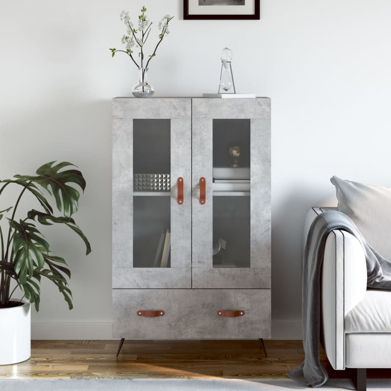 Hilley 69.5cm Sideboard, Concrete Oak